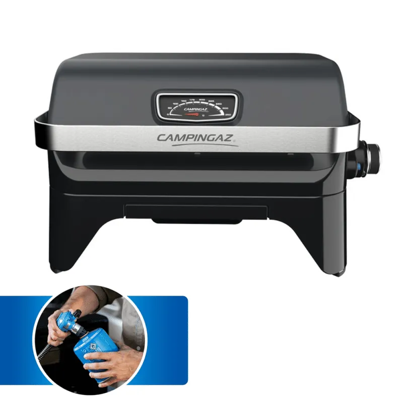 Campingaz Attitude 2Go CV Portable BBQ + Free Protective Cover, To be Used With CV470+ & CV300+ Cartridge