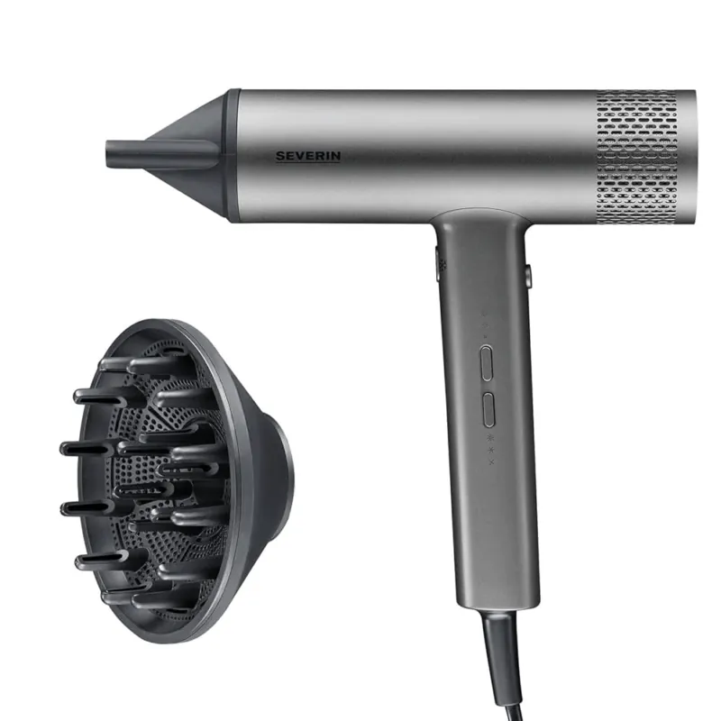 Severin S-Style Speed Pro Hair Dryer, 2 Attachments