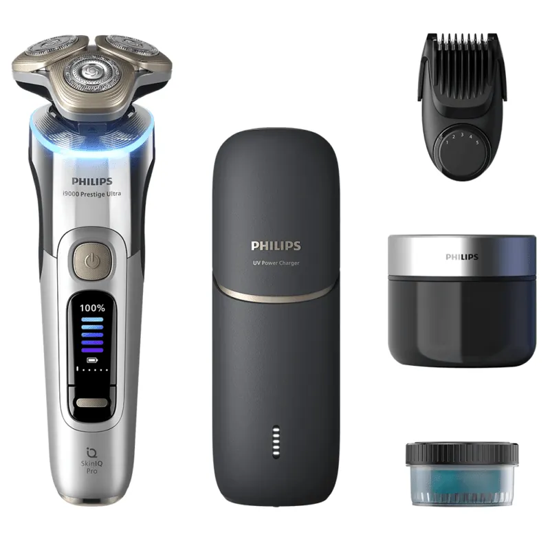 Philips Wet & Dry i9000 Prestige Ultra Electric Shaver, GroomTribe App