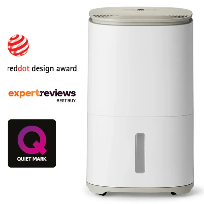 Meaco Dry Arete® One 20L Dehumidifier & Air Purifier, Suitable for Rooms up to 80 m², Warm Pebble