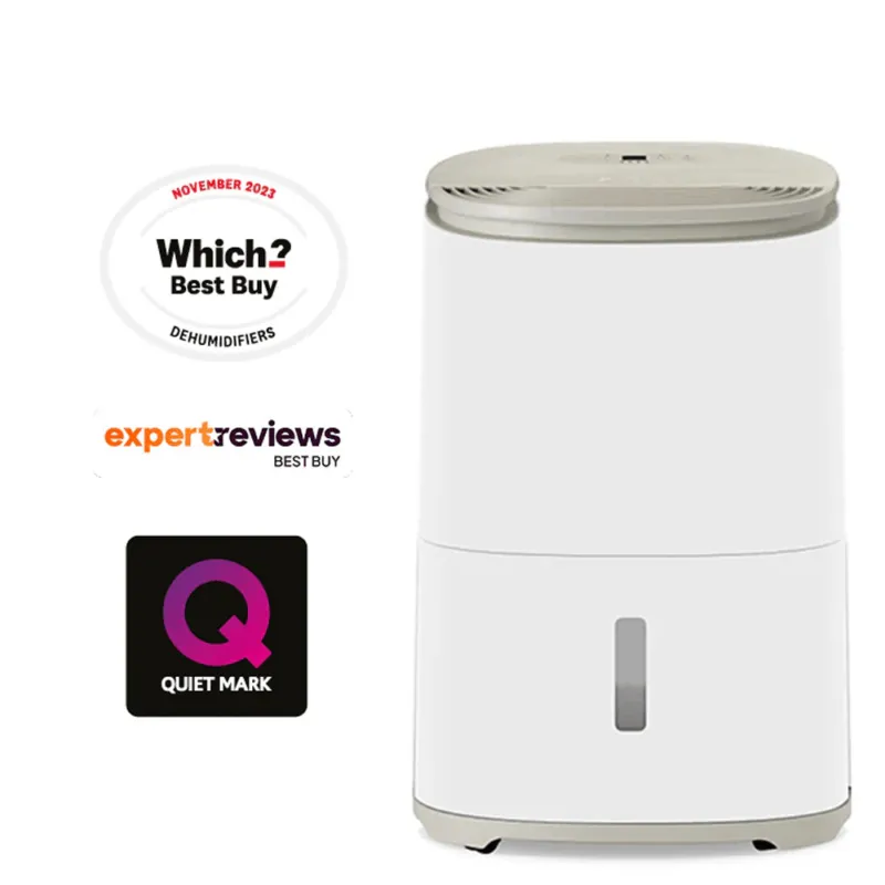 Meaco Dry Arete® One 12L Dehumidifier & Air Purifier, Suitable for Rooms up to 50 m², Warm Pebble