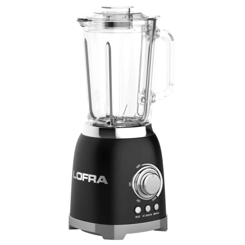 Lofra Retro Frutta Liquidiser, Matt Black, Glass Jug