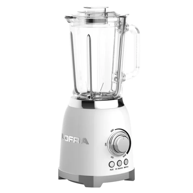 Lofra Retro Frutta Liquidiser, Pearl White, Glass Jug