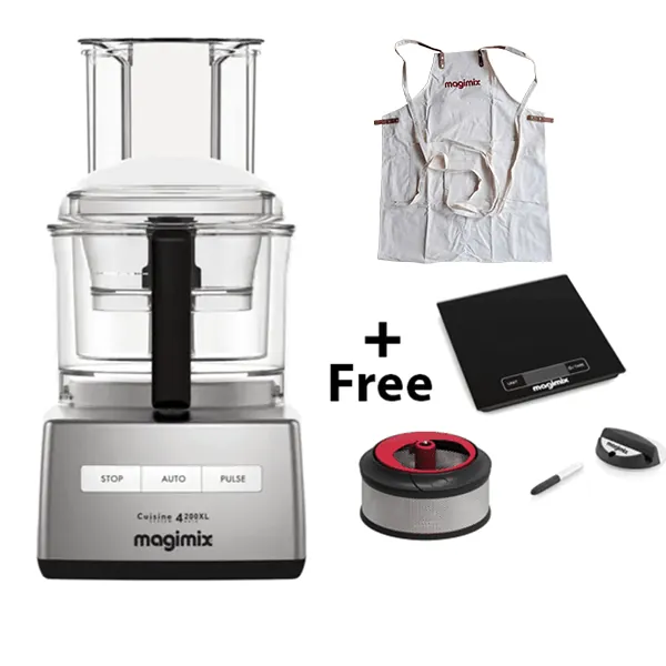 OFFER: Magimix 4200XL Food Processor + FREE: Apron, Extra Press Juicer Kit, Kitchen Scale & Tablet/ Phone Stand