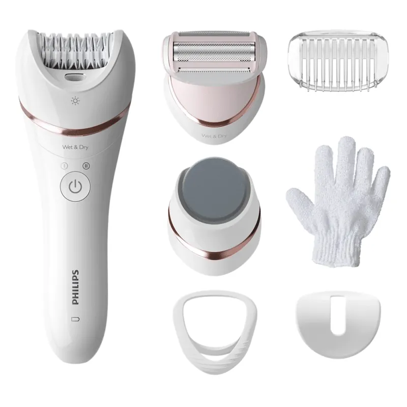 Philips Series 8000 Wet & Dry Epilator, 7 Accessories