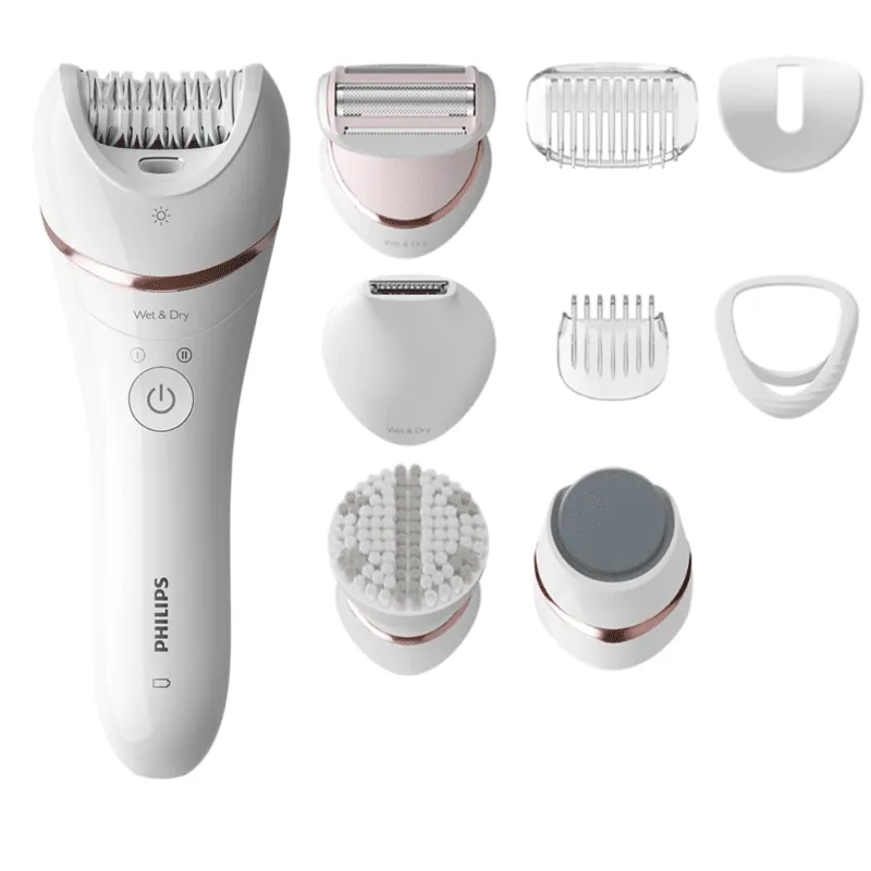 Philips Series 8000 Wet & Dry Epilator, 9 Accessories