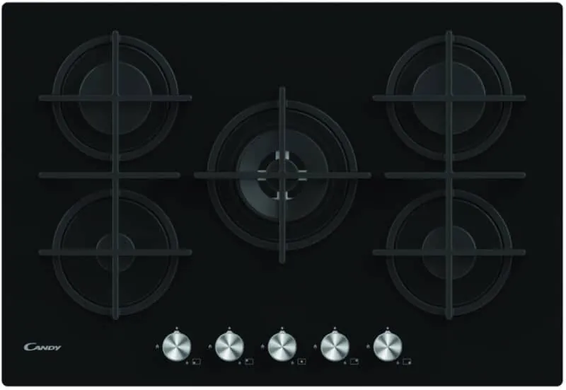 Candy CVG74WPB 5 Burner Gas Hob