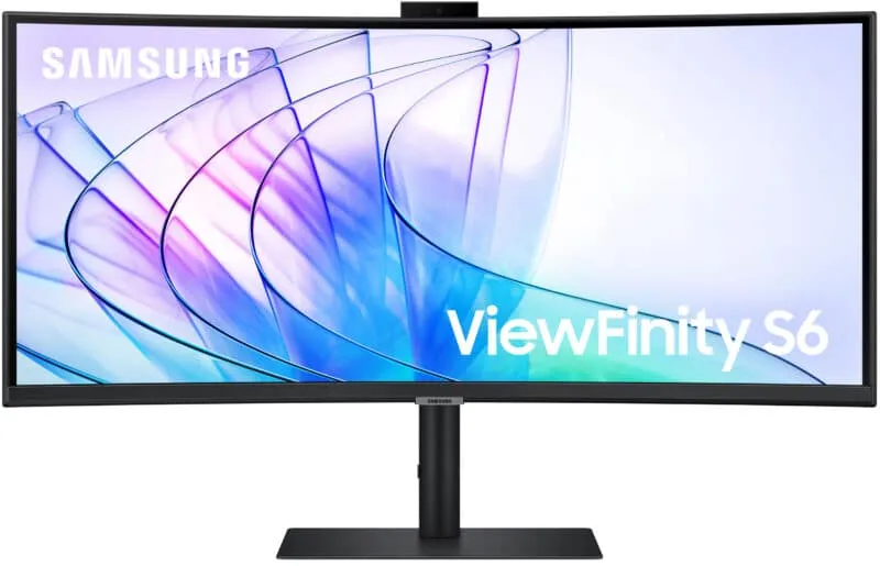 Samsung LS34C652VAUXEN 34″ ViewFinity S65VC Ultra WQHD Curved High Resolution Monitor with Webcam