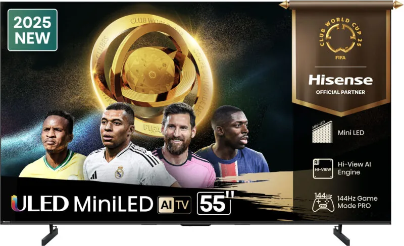 Hisense 55U7Q 55″ Mini-LED 144Hz VRR QLED Gaming TV