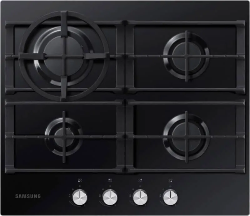 Samsung NA64H3010AK/T1 4 Burner Gas Hob with Cast Iron Grates