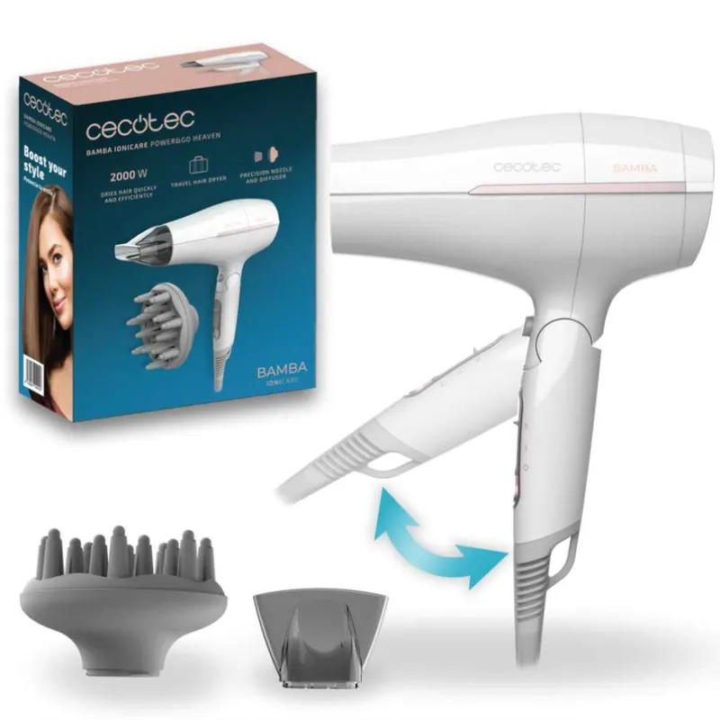 Cecotec Travel Hair Dryer White 2000W