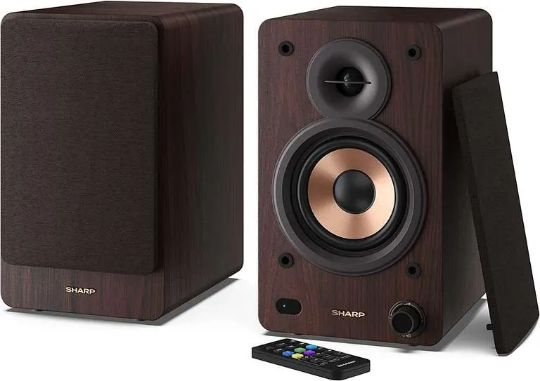Sharp Bookshelf Speaker Set
