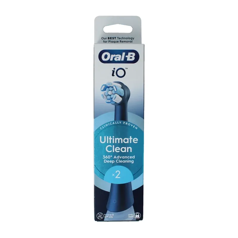 ORAL-B iO Ultimate Clean Replacement Brush Heads Black 2-Pack